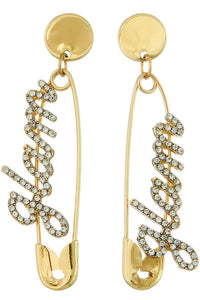 Gold Glam Pin Earrings